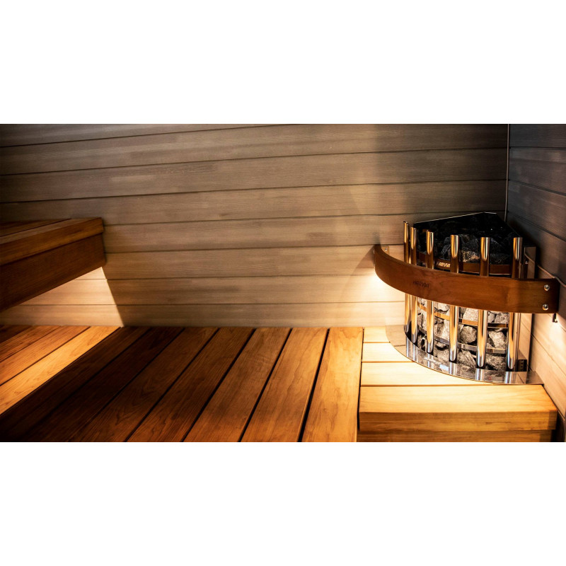 Turvavalaistu kaide HTRC3L - HARVIA Glow Corner -kiukaalle