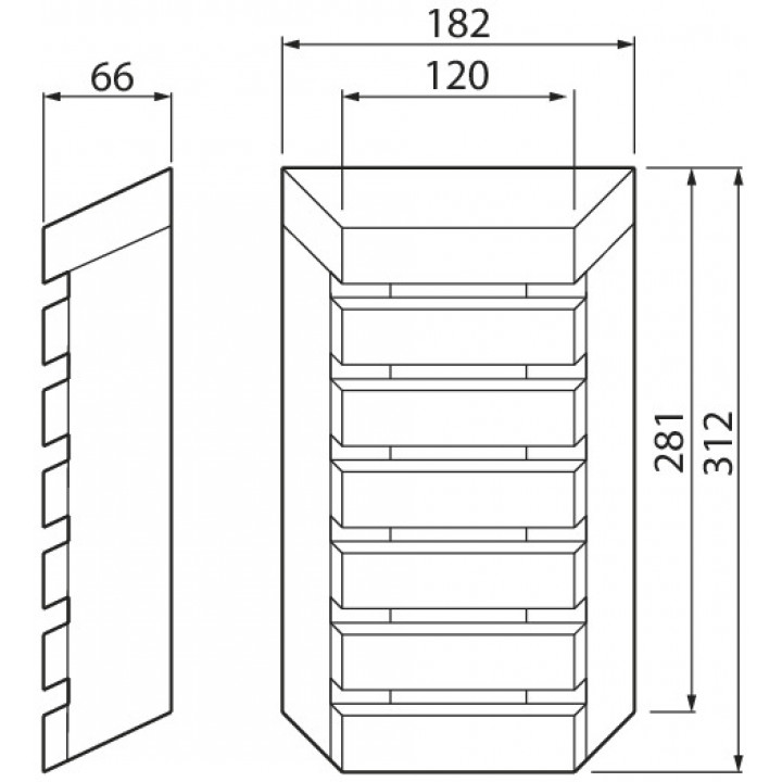 Saunaled LED-valo 180TRL 8W