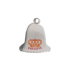 Saunahattu - KARALIENĖ, valkoinen 