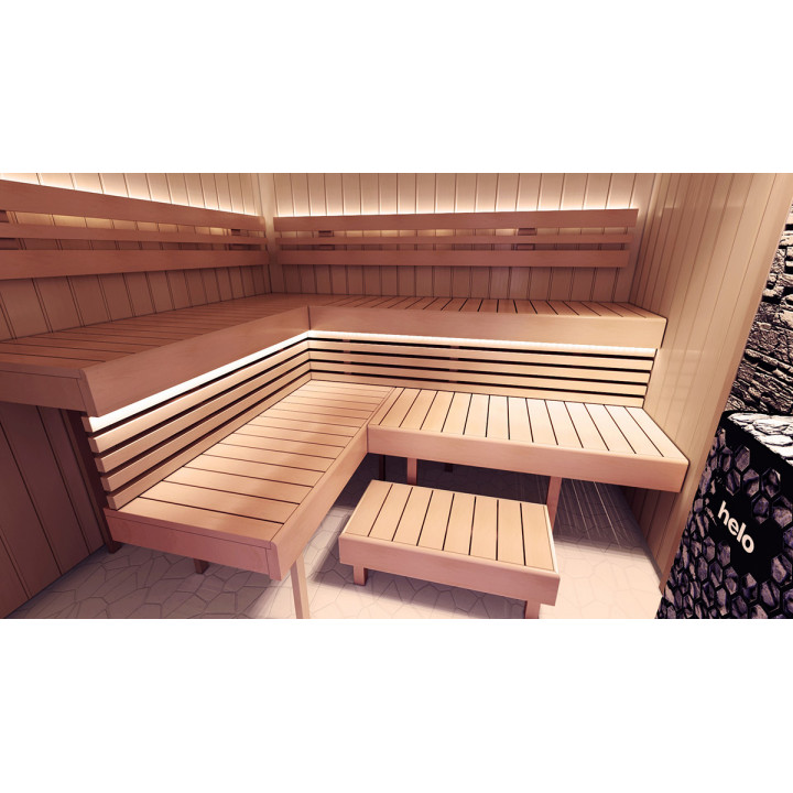Modulaarinen saunanpenkki OPTIMAL, Leppä