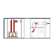 Saunan tuuletin VOK-T 150°C, 135/Ø100mm, takaiskuventtiilillä