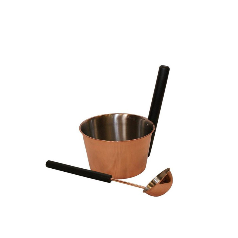 SAUNIA ruostumaton terässarja 4 l, musta kahva