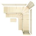 Modulaarinen saunanpenkki PREMIUM, haapa - 3