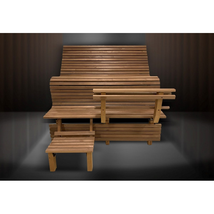 Modulaarinen saunapenkki ERGONOMIC, Thermo haapa