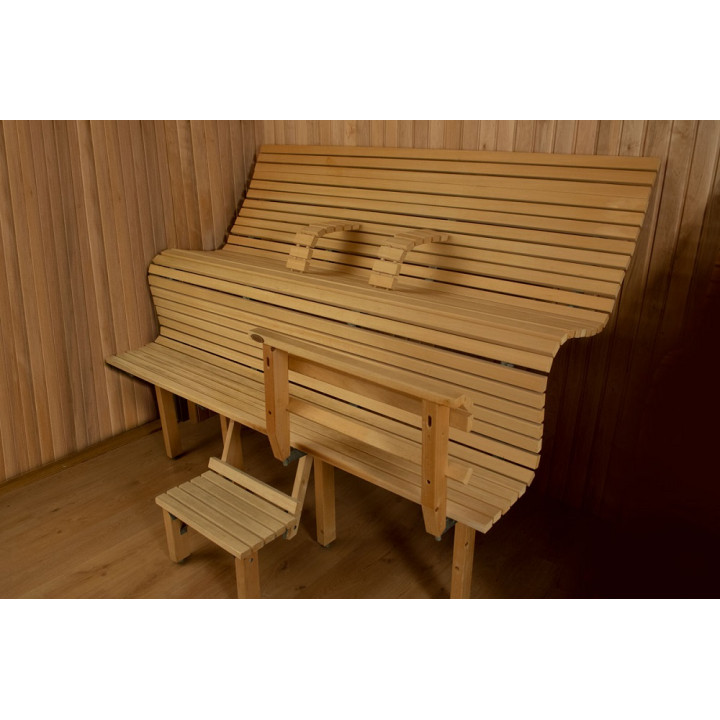 Modulaarinen saunapenkki ERGONOMIC, Thermo haapa