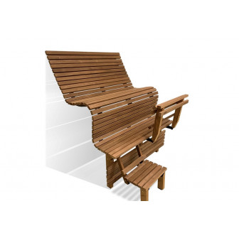 Modulaarinen saunapenkki ERGONOMIC, Thermo haapa