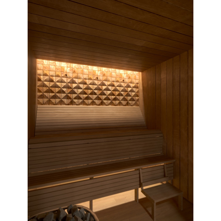 Modulaarinen saunapenkki ERGONOMIC, Thermo haapa