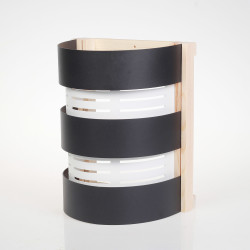 Lampunvarjostin SAUFLEX, musta, valkoinen 