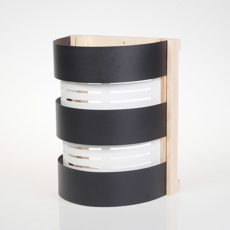 Lampunvarjostin SAUFLEX, musta, valkoinen