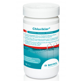 Nopeasti liukenevat klooritabletit Chloriklar, 1 kg