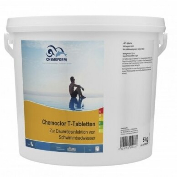 Hitaasti liukeneva kloori CHEMOCLOR T-tabletit 20 g, 5 kg