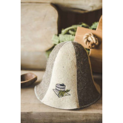 Saunahattu - KUMPPA JA SAUNAVIISKO, raidallinen  Saunahattu - KUMPPA JA SAUNAVIISKO, raidallinen