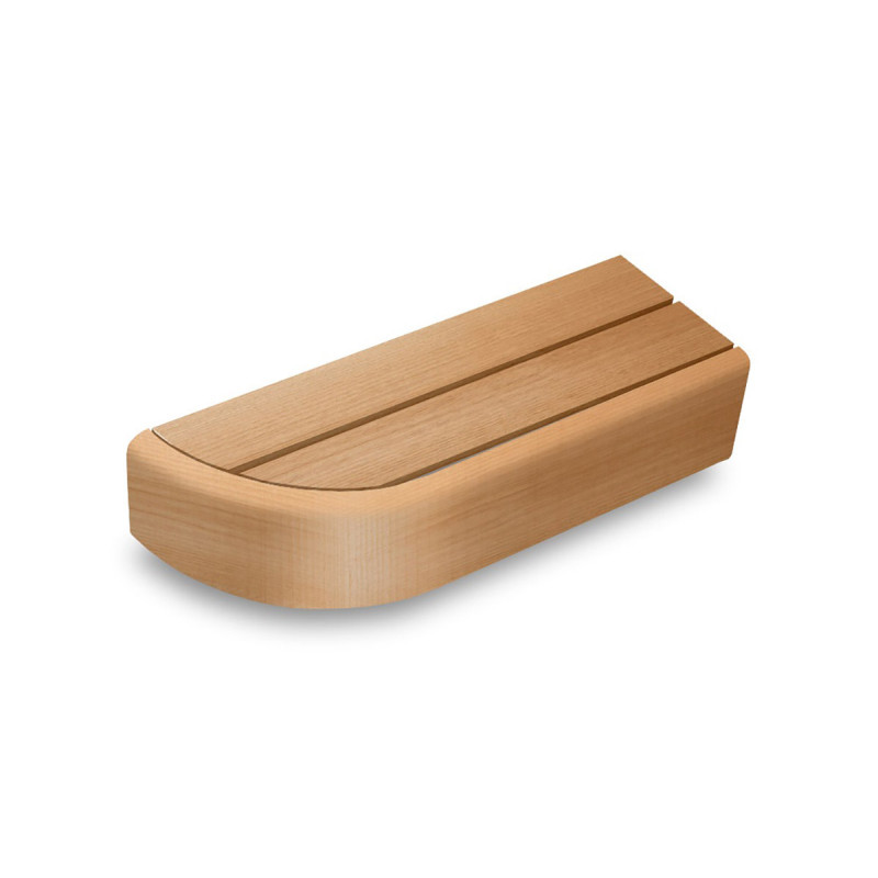 Päätyelementti modulaarisiin saunapenkkeihin, Leppä