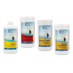 CHEMOFORM-kemikaalisarja uima-altaille, jossa on paperinen suodatinpatruuna, pieni 