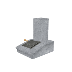 Kivipiipun viimeistely, vuolukivi, 540 mm 