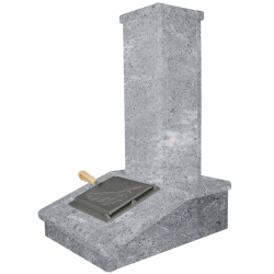 Kivipiipun viimeistely, vuolukivi, 790 mm  Kivipiipun viimeistely, vuolukivi, 790 mm