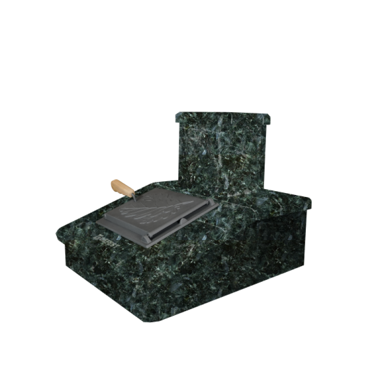 Kivipiippuviimeistely, tumma Serpentine, 290 mm