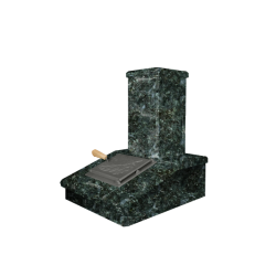 Kivipiippuviimeistely, tumma Serpentine, 540 mm 