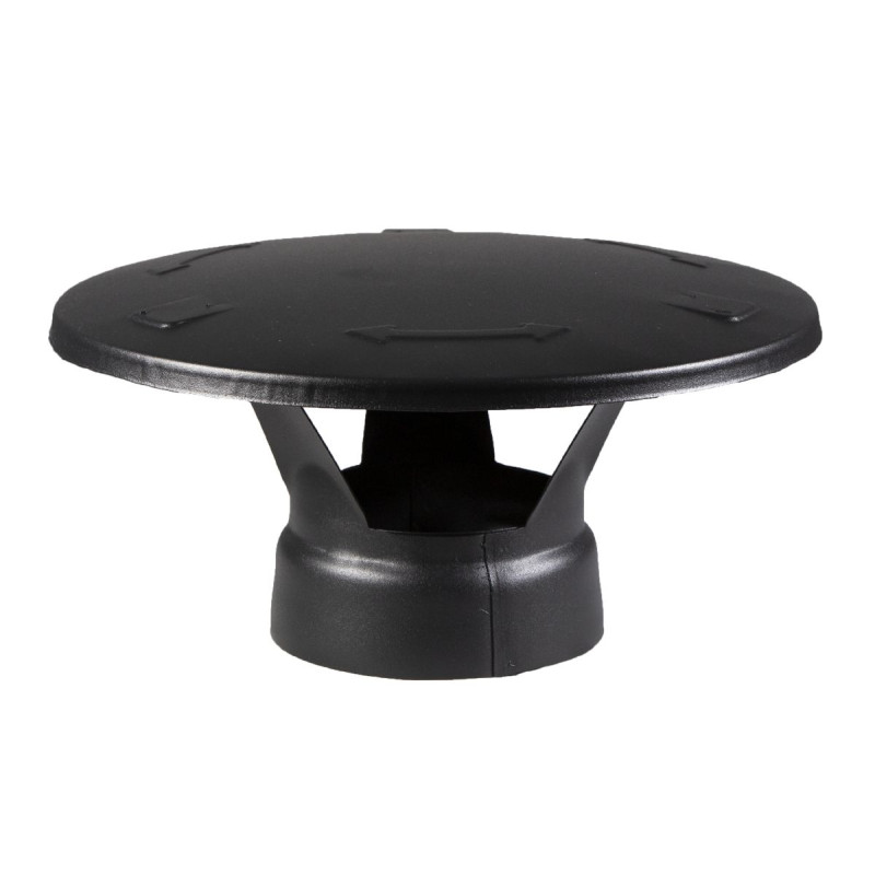 Varaosa lämmittimiin teräspiippu HARVIA - Sadesuoja, musta