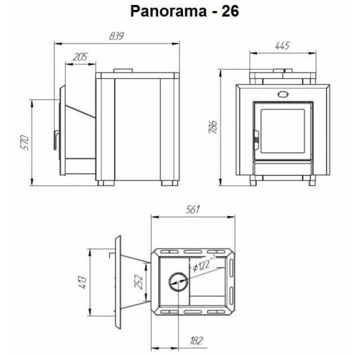 Puulämmitteinen kiuas - NOVA PANORAMA 26