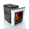 Puulämmitteinen kiuas - NOVA PANORAMA 18 verkolla - 0