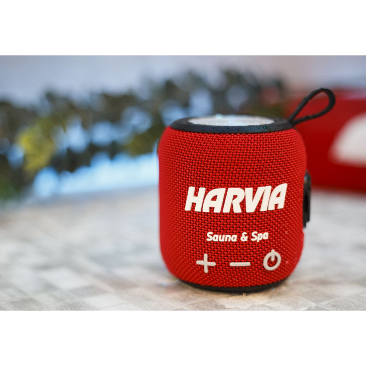 Vedenkestävä saunakaiutin HARVIA, punainen