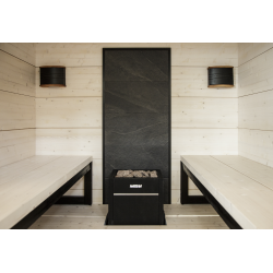 HARVIA kiviseinä, musta runko 