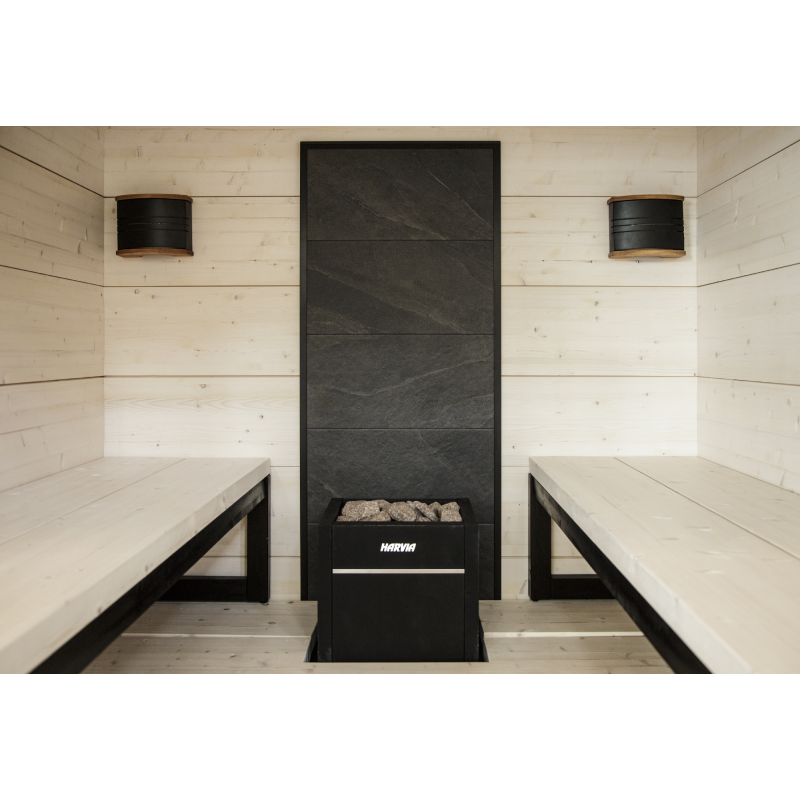 HARVIA kiviseinä, musta runko