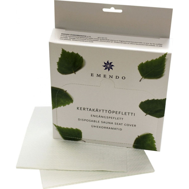 Kertakäyttöiset saunaistuintyynyt EMENDO, 25 kpl