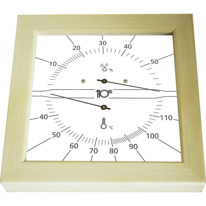 Sentiotec Thermo-Hygrometer neliö, valkoinen