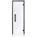 AD lasillinen saunaovi, musta runko - 1