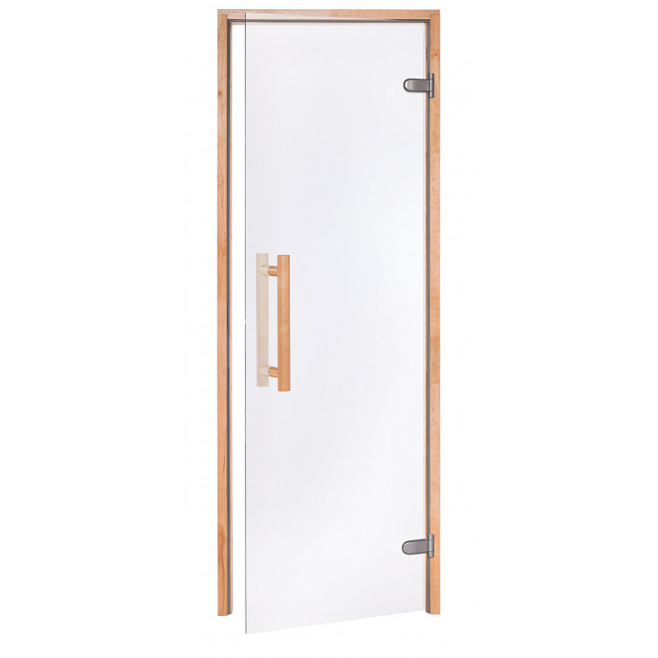AD NATURAL lasiset saunan ovet, 80 x 200, Leppä, Läpinäkyvä