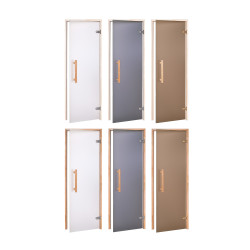 AD NATURAL lasiset saunaovet, mattalasi  AD NATURAL lasiset saunaovet, mattalasi