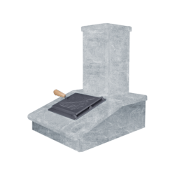 Kivipiipun viimeistely, Talkochlorite, 540 mm  Kivipiipun viimeistely, Talkochlorite, 540 mm