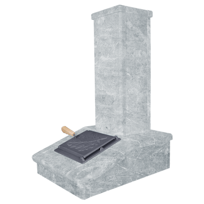 Kivipiipun viimeistely, Talkochlorite, 790 mm Kivipiipun viimeistely, Talkochlorite, 790 mm