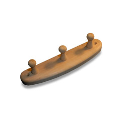 Leppäpuinen ripustin 3 koukulla 