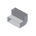 Kyynärpää kapea 50x150, 90° - 0