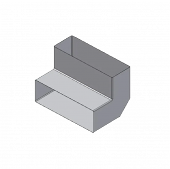 Kyynärpää kapea 50x150, 90°