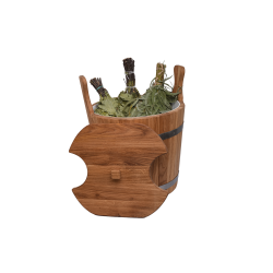 Puinen astia vispilille, tammi, 12l 