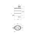 Soikea säiliö vedenlämmitykseen, halkaisija 115 mm - 1