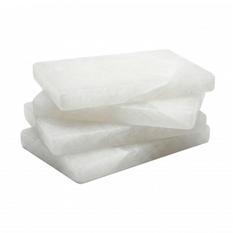 Valkoinen Himalajan suolatiili 200 × 100 × 25 mm