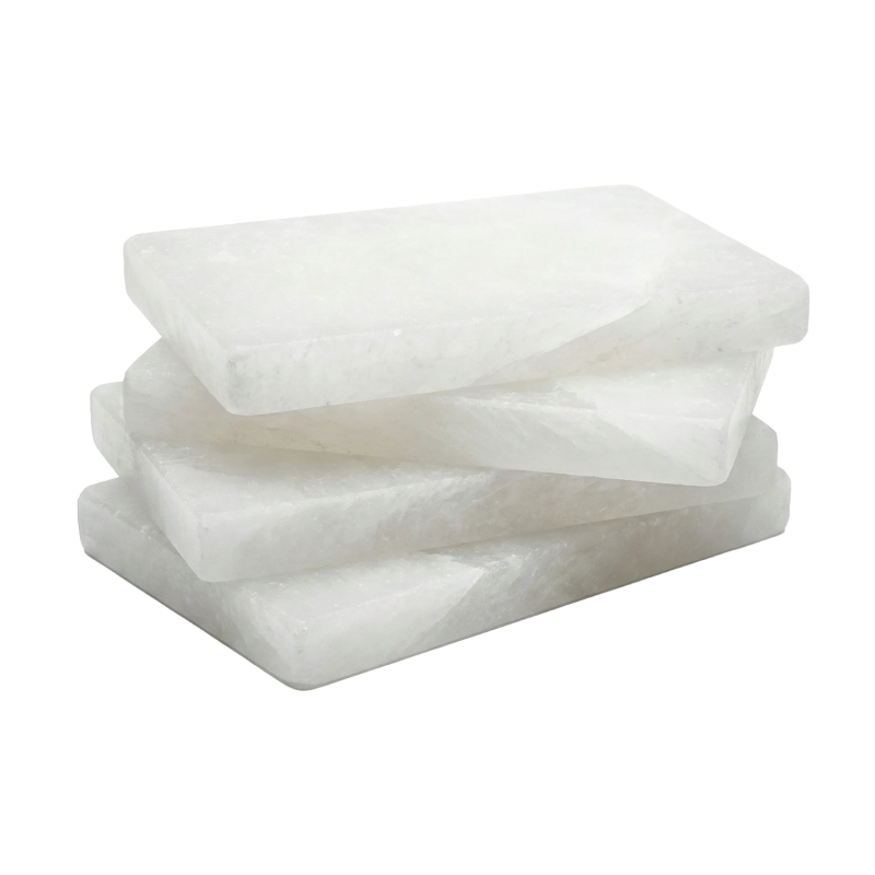 Valkoinen Himalajan suolatiili 200 × 100 × 25 mm