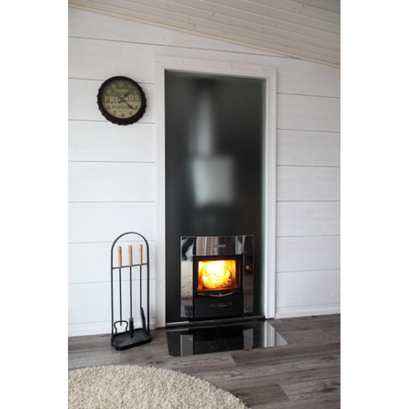 HARVIA Duo lasiseinä 9 x 19, sisältää kehyksen, alumiinin harmaa