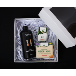 Lahjasetti lahjarasiassa LEMON. Hunaja, eteerinen öljy ja tuoksuesanssi 