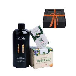 Lahjasetti lahjarasiassa LEMON. Hunaja, eteerinen öljy ja tuoksuesanssi 