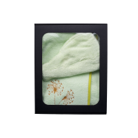 Lahjasetti lahjapakkauksessa HÄNELLE. Naisten saunahattu ja esiliina, VAALEANVIHREÄ