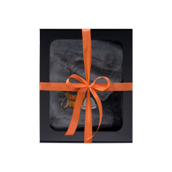 Lahjasetti lahjapakkauksessa HÄNELLE. Miesten saunahattu ja esiliina - HARMAA 