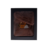 Lahjasetti lahjapakkauksessa HÄNELLE. Miesten saunahattu ja esiliina - RUSKEA