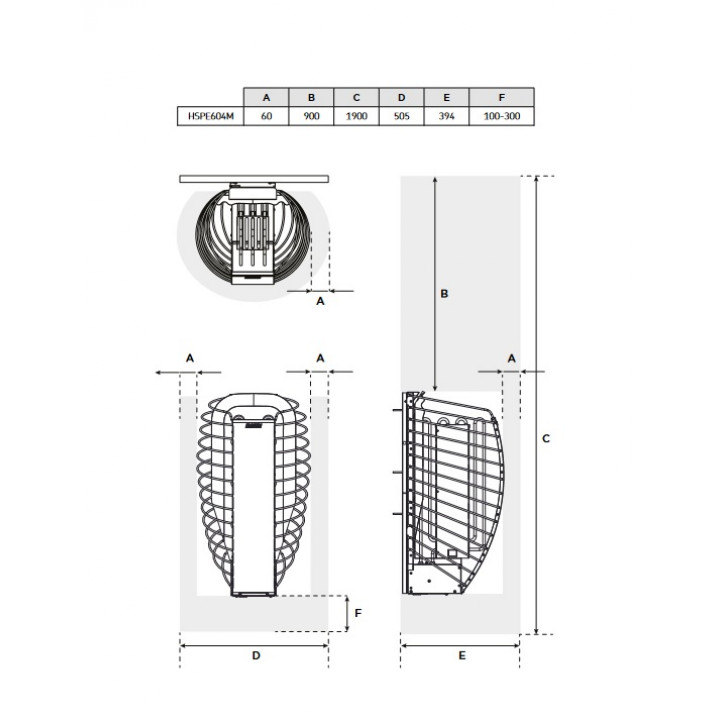 Sähkökiukaat - HARVIA Spirit SP60FC 6,0 kW Fenix WiFi -setti
