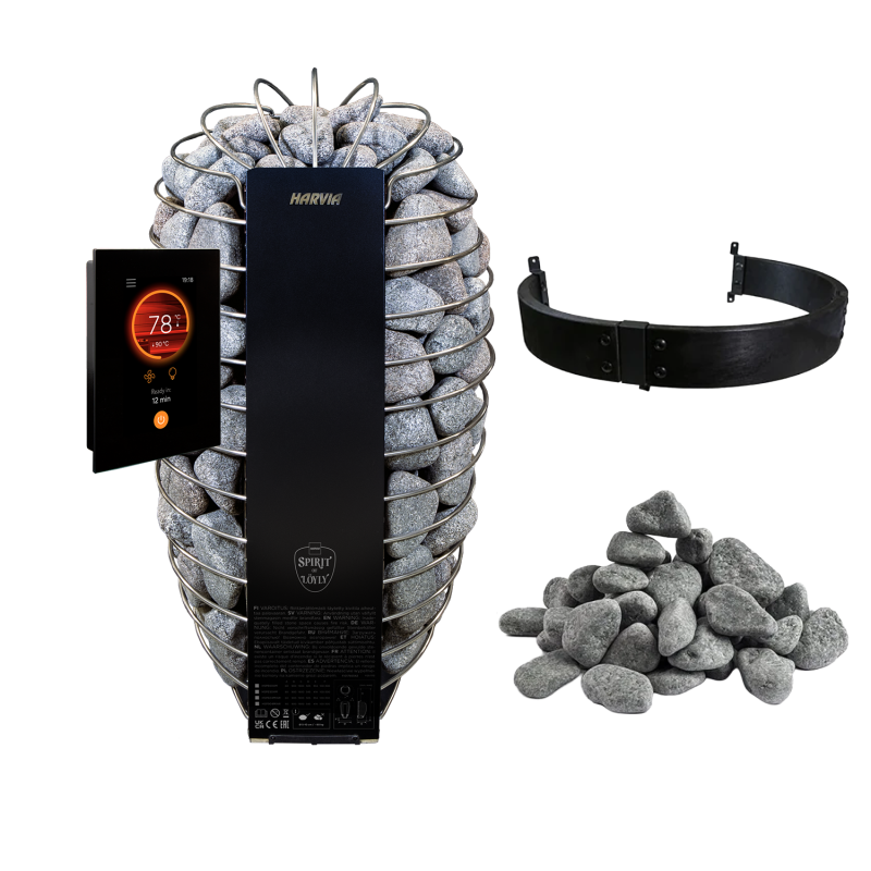Sähkökiukaat - HARVIA Spirit SP90FC 9.0 kW Fenix WiFi -setti